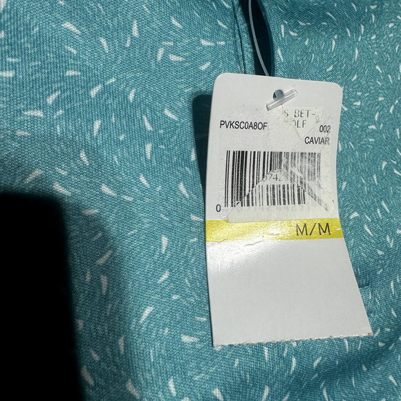 PGA Tour Polo Shirt Men's M Blue Geometric Pro Series Athletic Fit Short Sleeve - Picture 5 of 12